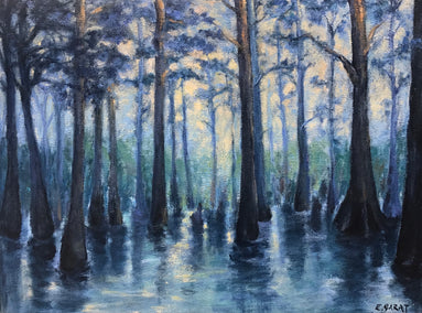 oil painting by Elizabeth Garat titled Ghost River Sentinels