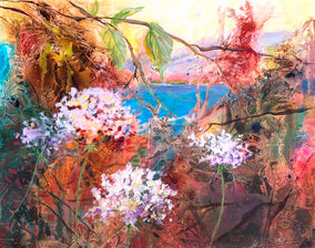 Original art for sale at UGallery.com | Dance of the Flowers by Melissa Gannon | $600 | mixed media artwork | 16' h x 20' w