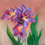 Original art for sale at UGallery.com | Tulip Vanitas I by Agnieszka Potrzebnicka | $550 | oil painting | 11.81' h x 11.81' w | thumbnail 1