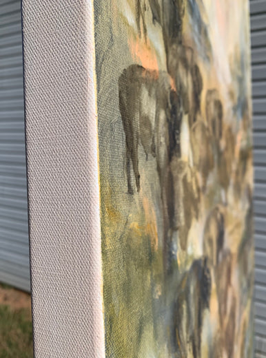 Majestic Descent by Alana Clumeck |  Side View of Artwork