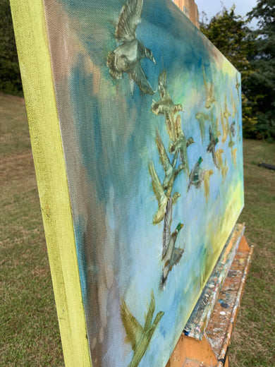 Skyward Harmony by Alana Clumeck |  Side View of Artwork
