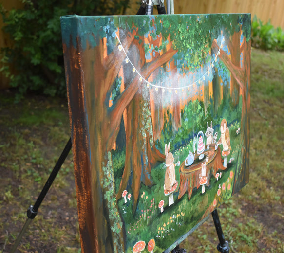 Tea at Sunset by Andrea Doss |  Side View of Artwork