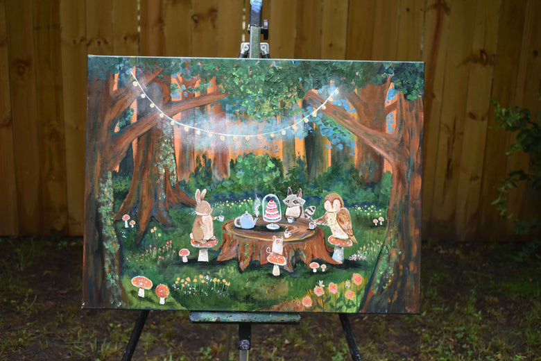 Tea at Sunset by Andrea Doss |  Context View of Artwork