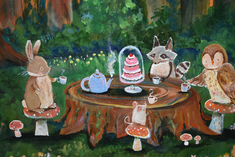 Tea at Sunset by Andrea Doss |   Closeup View of Artwork