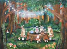 Original art for sale at UGallery.com | Tea at Sunset by Andrea Doss | $900 | acrylic painting | 18' h x 24' w | thumbnail 1
