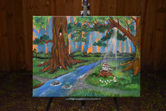 Original art for sale at UGallery.com | The Violin Concert by Andrea Doss | $900 | acrylic painting | 18' h x 24' w | thumbnail 3