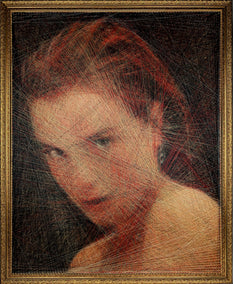 mixed media artwork by Ani Abakumova titled Fiery Confidence