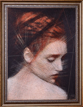 Original art for sale at UGallery.com | La Flamme by Ani Abakumova | $7,000 | mixed media artwork | 32' h x 24' w