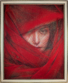 mixed media artwork by Ani Abakumova titled Velvet Heart