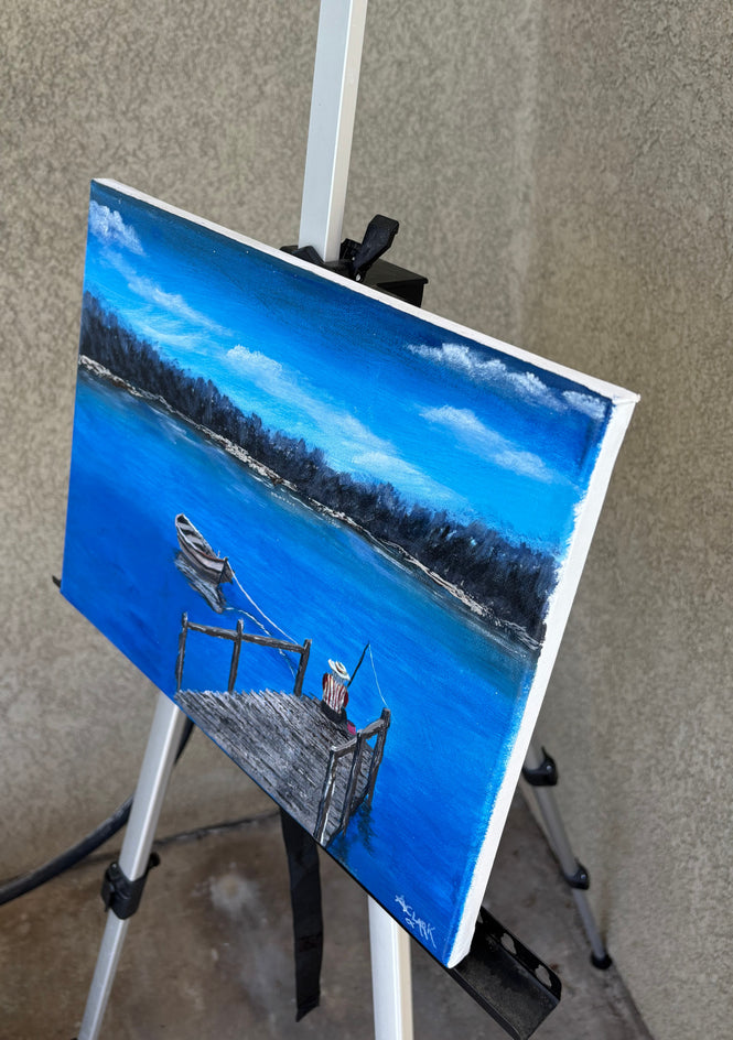 Afternoon Blues by Art Clark |  Side View of Artwork