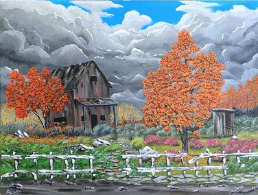 acrylic painting by Art Clark titled Autumn Silence