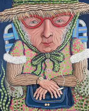 Original art for sale at UGallery.com | A Chilly Evening In Boca Raton by Johansen Newman | $6,100 | acrylic painting | 41.5' h x 33.5' w