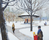 Original art for sale at UGallery.com | The Cabin of the Supervisors by Bertrand Girard | $1,500 | acrylic painting | 15' h x 18' w | thumbnail 1