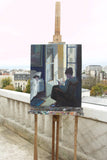 Original art for sale at UGallery.com | The Sick Little Child by Bertrand Girard | $1,950 | acrylic painting | 28' h x 24' w | thumbnail 3