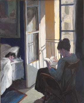 Original art for sale at UGallery.com | The Sick Little Child by Bertrand Girard | $1,950 | acrylic painting | 28' h x 24' w