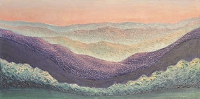 Original art for sale at UGallery.com | Evening Lullaby by Brit J Oie | $1,075 | mixed media artwork | 15' h x 30' w
