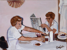 Original art for sale at UGallery.com | Breakfast Time by Carey Parks | $625 | acrylic painting | 12' h x 16' w