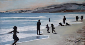 Original art for sale at UGallery.com | Santa Monica by Carey Parks | $825 | acrylic painting | 16' h x 30' w | thumbnail 1