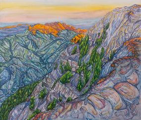 Original art for sale at UGallery.com | Daybreak by Crystal DiPietro | $4,600 | mixed media artwork | 36' h x 42' w