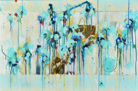 Original art for sale at UGallery.com | Whispering Winds of November by Cynthia Ligeros | $1,300 | acrylic painting | 24' h x 36' w