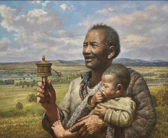 oil painting by David Qiyi Liu titled Breeze