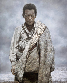 oil painting by David Qiyi Liu titled The Sentinel of the Plateau