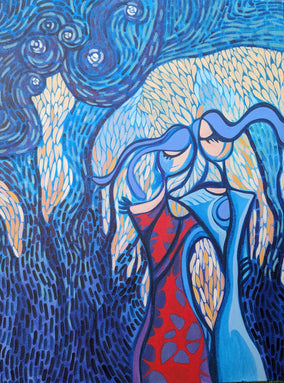 Original art for sale at UGallery.com | The Murmuring Forest by Diana Elena Chelaru | $500 | acrylic painting | 24' h x 18' w