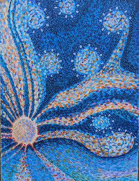Original art for sale at UGallery.com | Sparks in the Sky by Diana Elena Chelaru | $600 | acrylic painting | 24' h x 18' w