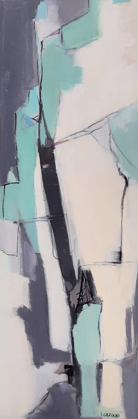 Original art for sale at UGallery.com | On the Right Track by Dorothy Gaziano | $850 | acrylic painting | 36' h x 12' w