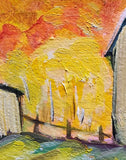 Original art for sale at UGallery.com | Laundry Day, West Virginia Autumn by Doug Cosbie | $350 | oil painting | 8' h x 10' w | thumbnail 4