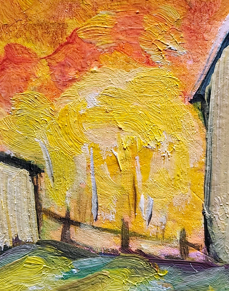 Laundry Day, West Virginia Autumn by Doug Cosbie |  Closeup View of Artwork