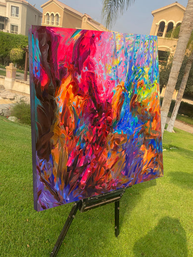 Bold Paradise by Dowa Hattem |  Side View of Artwork