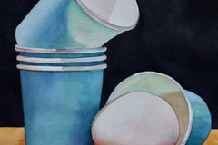 Original art for sale at UGallery.com | Fallen Sky by Dwight Smith | $475 | watercolor painting | 12' h x 12' w | thumbnail 4