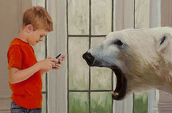 Original art for sale at UGallery.com | Digital World by Eric Vanasse | $2,025 | oil painting | 22' h x 28' w | thumbnail 4