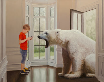 oil painting by Eric Vanasse titled Digital World