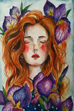 Original art for sale at UGallery.com | In Bloom of Dreams by Evgenia Smirnova | $700 | mixed media artwork | 23' h x 15' w | thumbnail 1