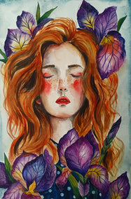 mixed media artwork by Evgenia Smirnova titled In Bloom of Dreams