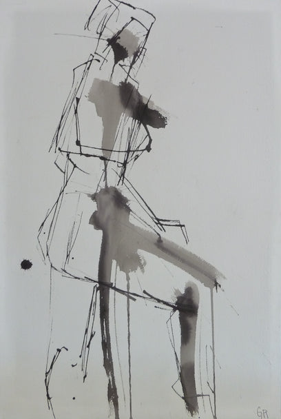 Gestural Ink Drawing #55 by Gail Ragains | Artwork Main Image