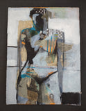 Original art for sale at UGallery.com | Abstract Collage Figure #1 by Gail Ragains | $1,100 | mixed media artwork | 30' h x 22' w | thumbnail 3