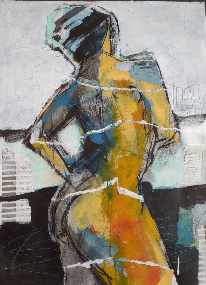 Abstract Collage Figure #2 by Gail Ragains |  Artwork Main Image