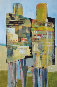 mixed media artwork by Gail Ragains titled Collage Couple