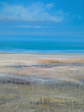 Original art for sale at UGallery.com | Secluded Beach by George Peebles | $10,600 | oil painting | 60' h x 48' w | thumbnail 4