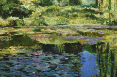 Original art for sale at UGallery.com | Monet's Pond at Giverny by Onelio Marrero | $1,150 | oil painting | 18' h x 24' w | thumbnail 4