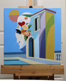 Original art for sale at UGallery.com | Island. Ghost House by Guigen Zha | $950 | acrylic painting | 20' h x 20' w | thumbnail 3