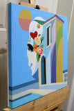 Original art for sale at UGallery.com | Island. Ghost House by Guigen Zha | $950 | acrylic painting | 20' h x 20' w | thumbnail 2