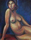 Original art for sale at UGallery.com | Zhaukiah by Guillermo Martà Ceballos | $950 | pastel artwork | 23' h x 18' w | thumbnail 1