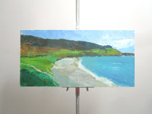 Original art for sale at UGallery.com | Bay, Ireland by Janet Dyer | $700 | acrylic painting | 12' h x 24' w | thumbnail 3
