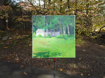 Original art for sale at UGallery.com | House in Sunlight and Shade by Janet Dyer | $975 | acrylic painting | 20' h x 20' w | thumbnail 3