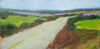 Original art for sale at UGallery.com | Quiet Road by Janet Dyer | $700 | acrylic painting | 12' h x 24' w | thumbnail 1