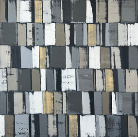Original art for sale at UGallery.com | AG - Gray/Beige by Janet Hamilton | $5,700 | oil painting | 48' h x 48' w